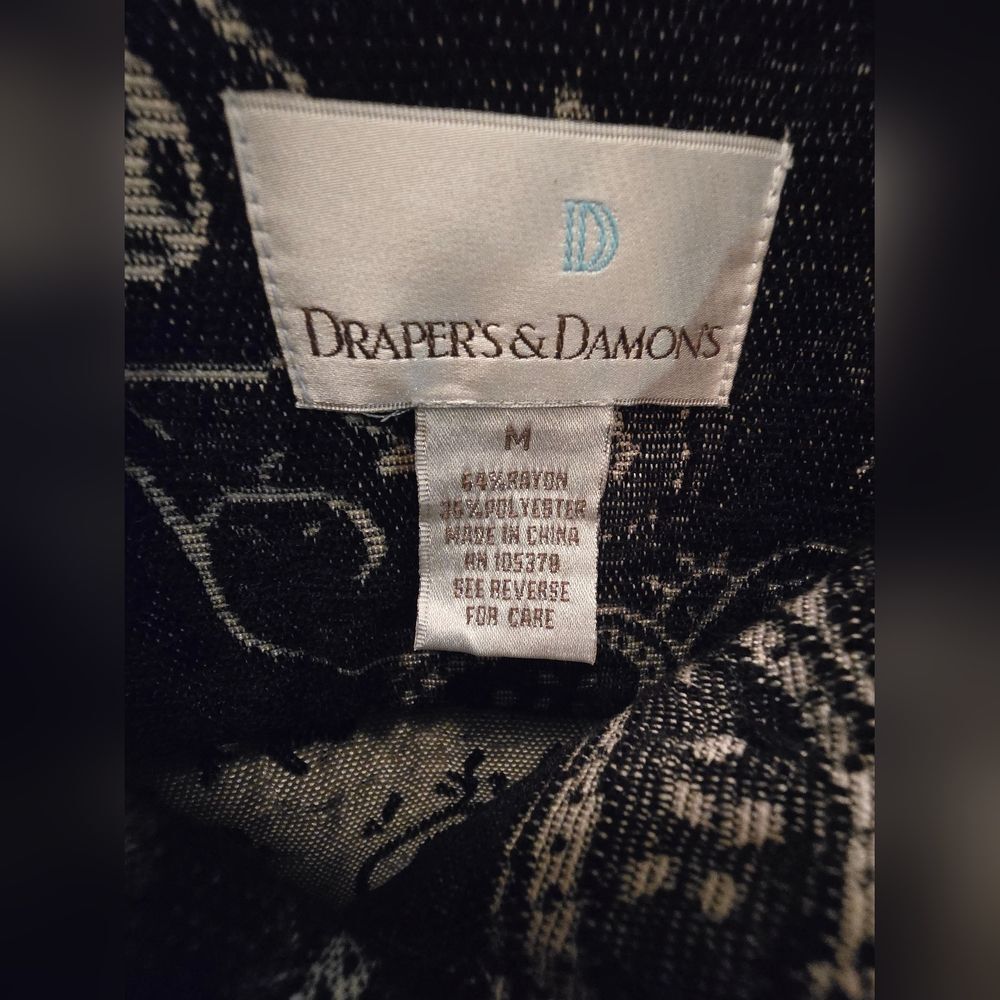 Draper's & Damon's Abstract Print Button Down Jac… - image 3